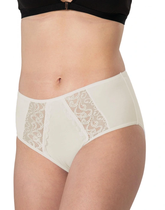 TEN MI Emay 1445 Modal Cotton Yüksekbel Dantelli Külot