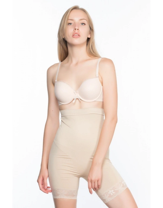 TEN MI Emay 2027 Yüksek Bel Dantelli Paçalı Korse