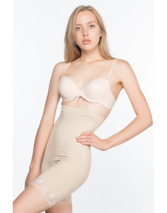 TEN MI Emay 2027 Yüksek Bel Dantelli Paçalı Korse