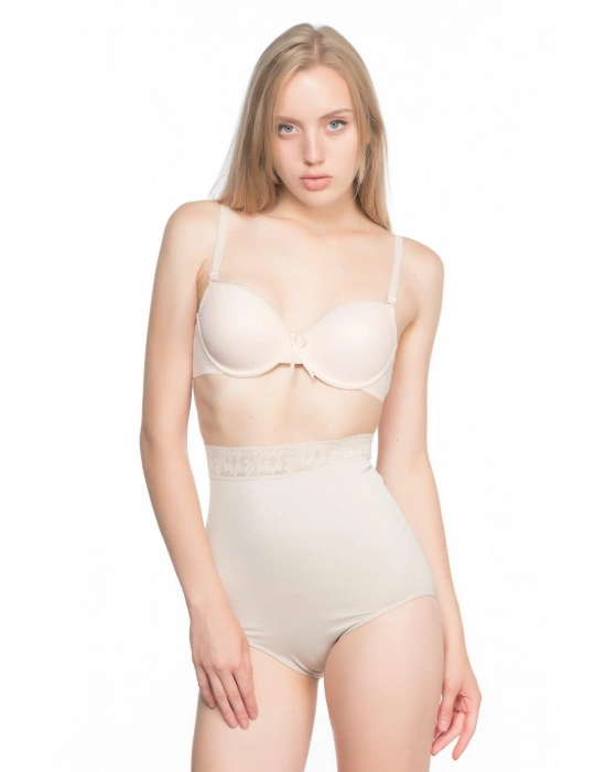 TEN MI Emay 2028 Dantelli Yüksek Bel Slip Korse