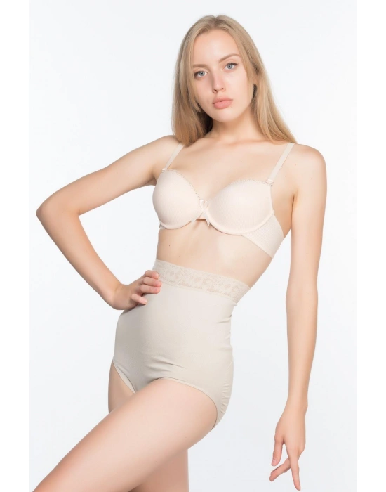 TEN MI Emay 2028 Dantelli Yüksek Bel Slip Korse