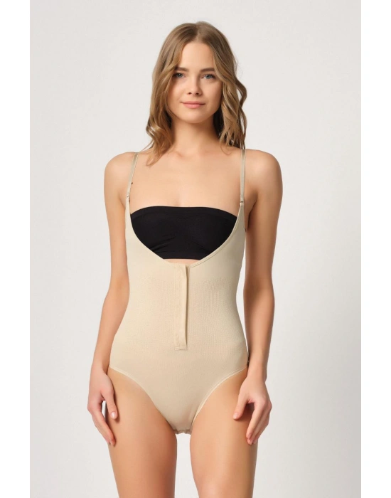 TEN MI Emay 2043 Göğsü Açık Agraflı Body Korse