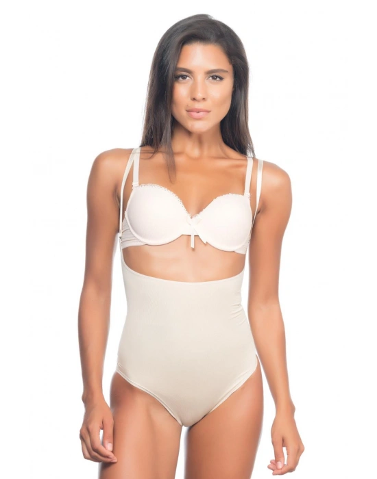 TEN MI Emay 2073 Göğüsü Açık Desenli Body Korse