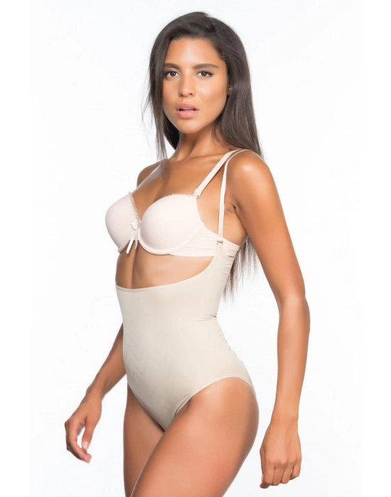 TEN MI Emay 2073 Göğüsü Açık Desenli Body Korse