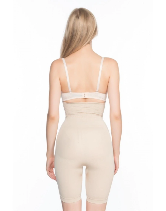 TEN MI Emay 2074 Yüksek Bel Desenli Double Uzun Paça Korse