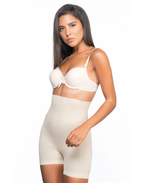 TEN MI Emay 2075 Yüksek Bel Desenli Double Kısa Paça Korse