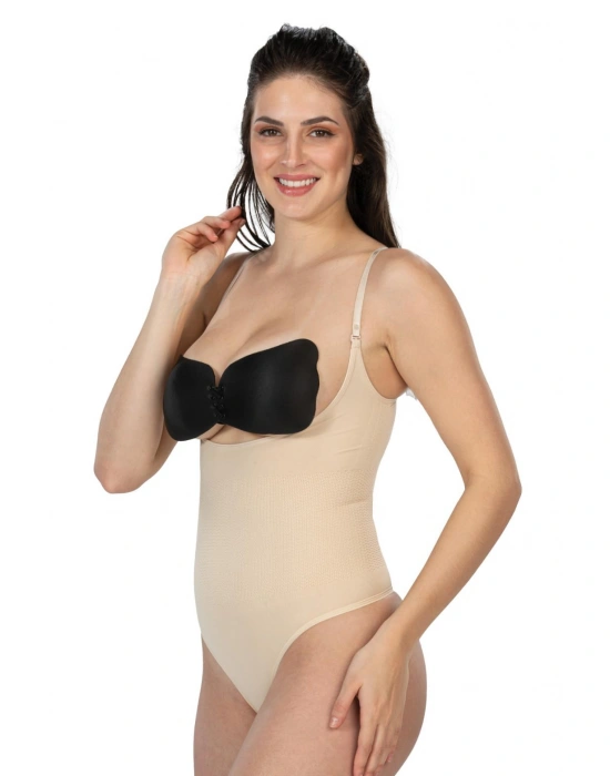 TEN MI Emay 2076 Göğüsü Açık String Body Korse