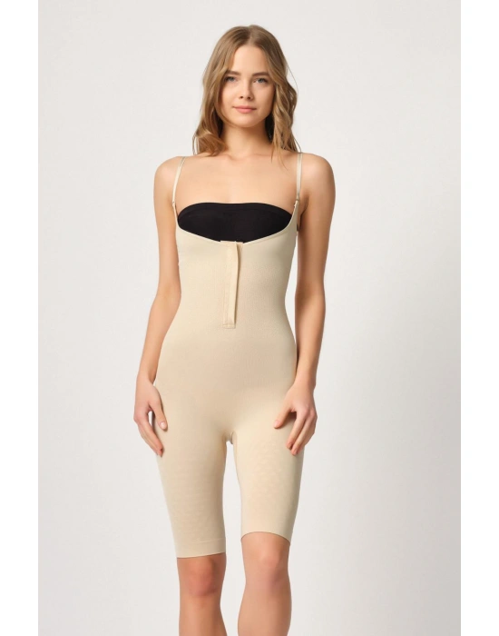 TEN MI Emay 2093 Ön Agraflı Göğsü Açık Paçalı Boy Korse