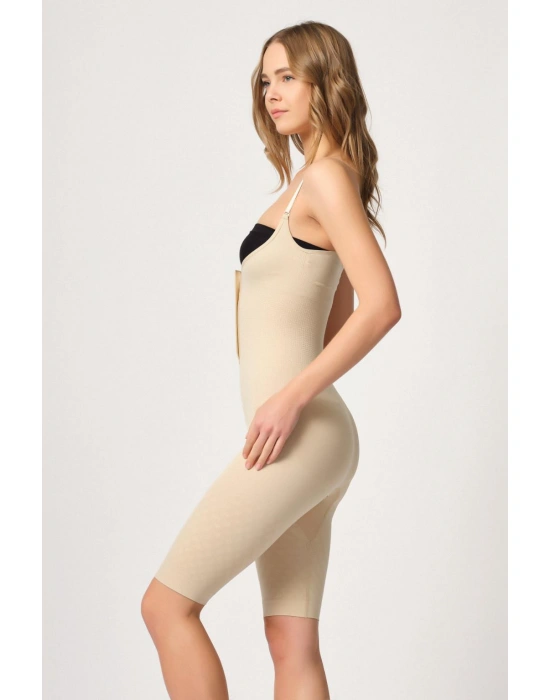 TEN MI Emay 2093 Ön Agraflı Göğsü Açık Paçalı Boy Korse