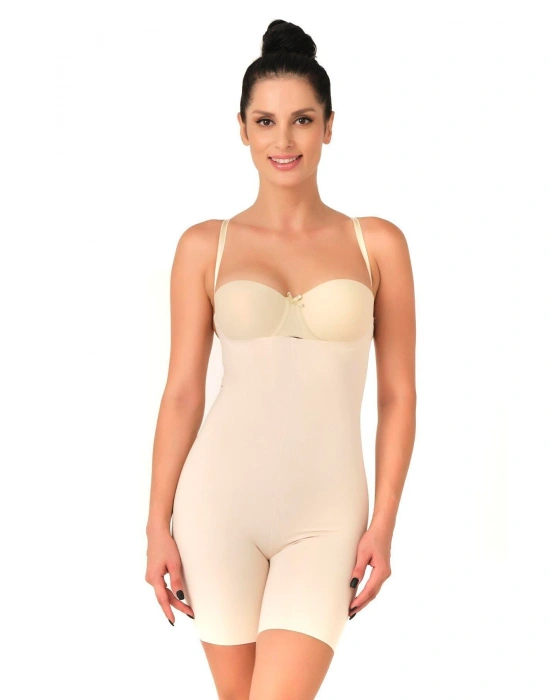 TEN MI Emay 2758 Lazer Kesim Göğsü Açık Boxer  Korse