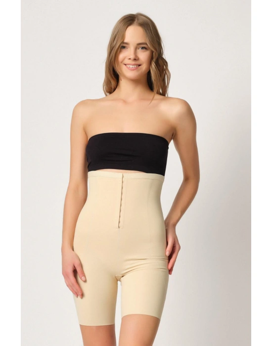 TEN MI Emay 2832 Yüksek Bel Balen Destekli Agraflı Lazer Korse