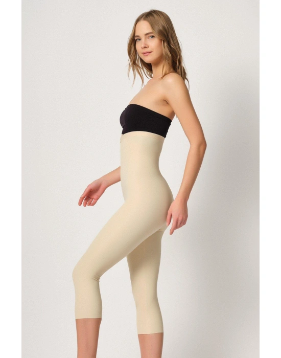 TEN MI Emay 2868 Fermuarlı Kapri Tayt Lazer Korse