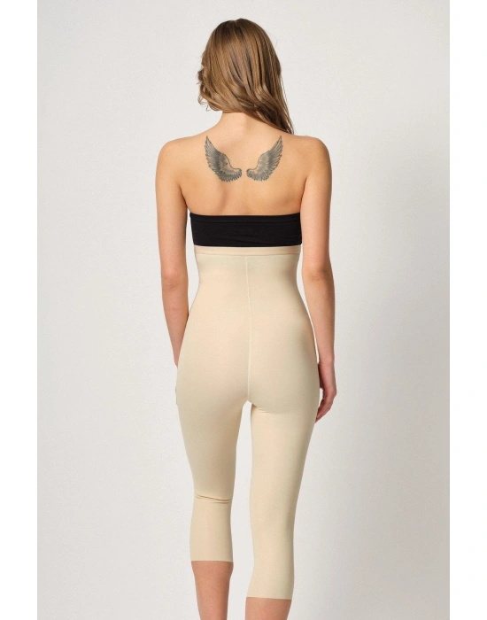 TEN MI Emay 2868 Fermuarlı Kapri Tayt Lazer Korse