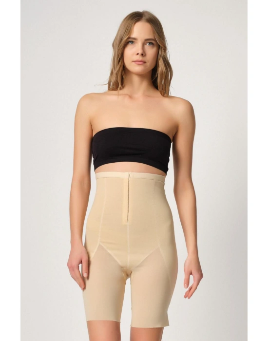 TEN MI Emay 2928 Ön Agraflı Tül Paçalı Lazer Korse