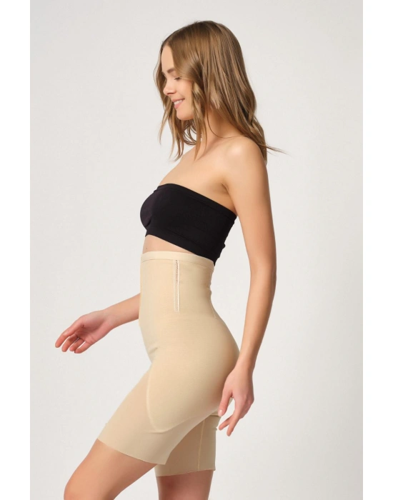 TEN MI Emay 2928 Ön Agraflı Tül Paçalı Lazer Korse