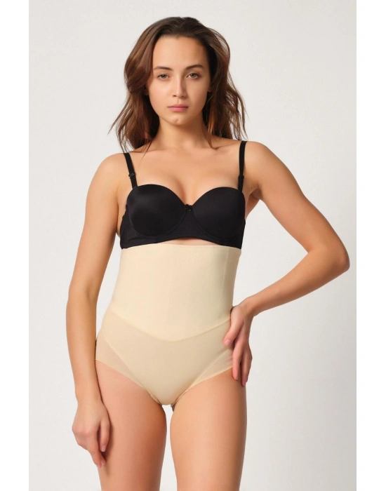 TEN MI Emay 2945 Tül Karyokalı Slip Lazer Korse