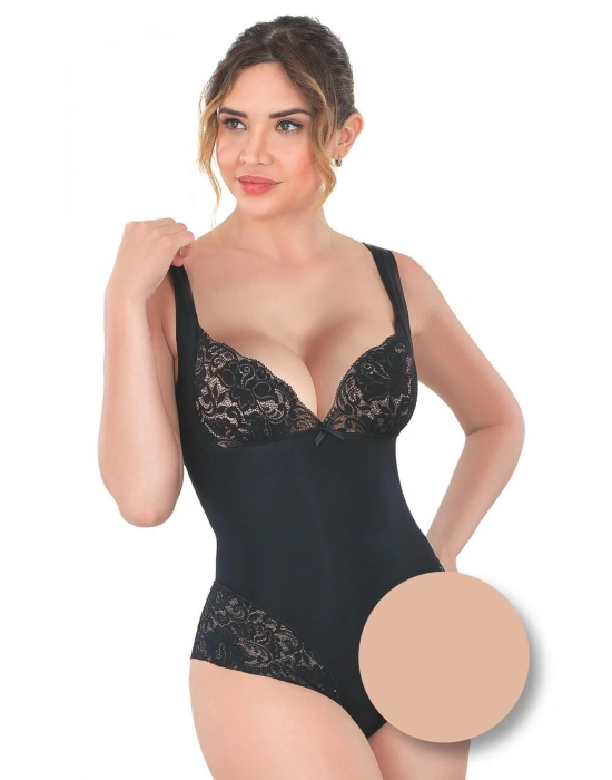 TEN MI Emay 2947 Dantelli Agraflı Body Korse