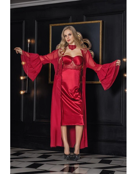 TRANSPARAN MAXİ BOY SABAHLIK BORDO (11650)