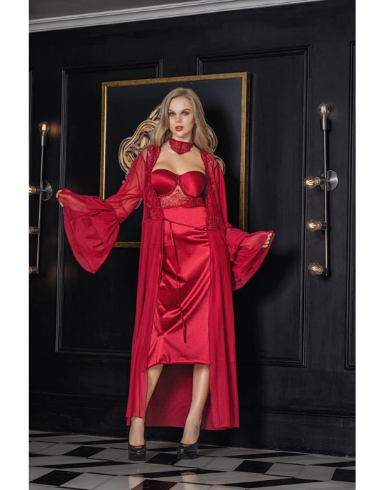 TRANSPARAN MAXİ BOY SABAHLIK BORDO (11650)