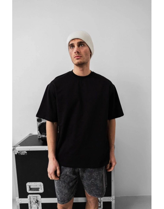 Basic Unisex Yeni Sezon Tshirt - Siyah