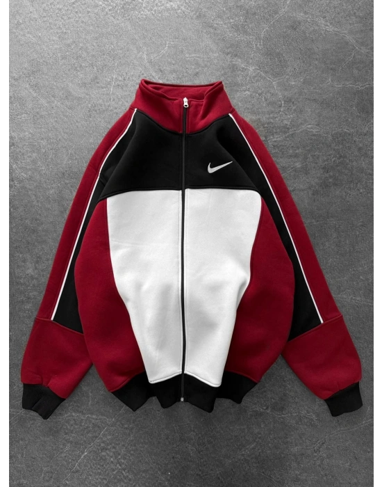 Parçalı Unisex Şardonlu Hırka