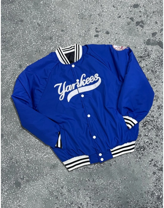 Yankes Dolumlu Unısex Bomber cekett Mavi