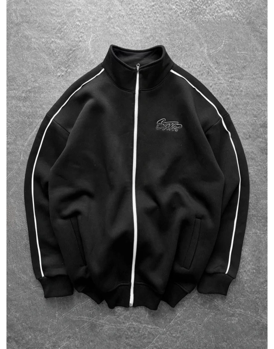 Swd Şardonlu Unisex Hırka Siyah