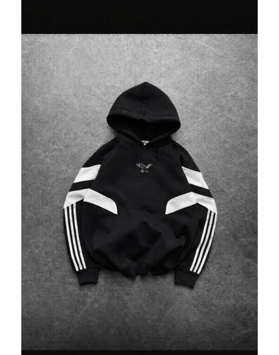 Kartal Taraftar Şeritli Oversize Sweatshirt