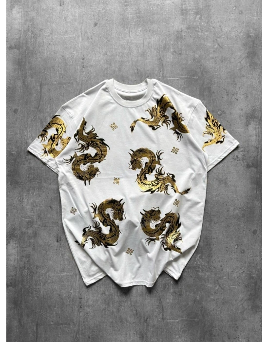 Oversize Unisex Tshirt  Beyaz