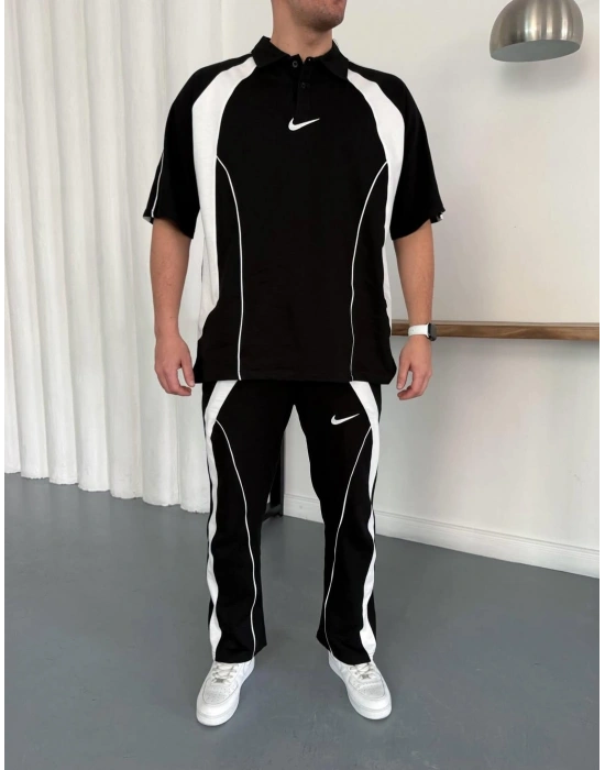 Nakış Detay Unisex Eşofman Takımı Siyah