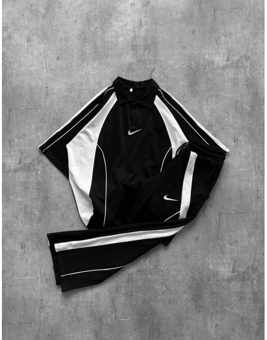 Nakış Detay Unisex Eşofman Takımı Siyah