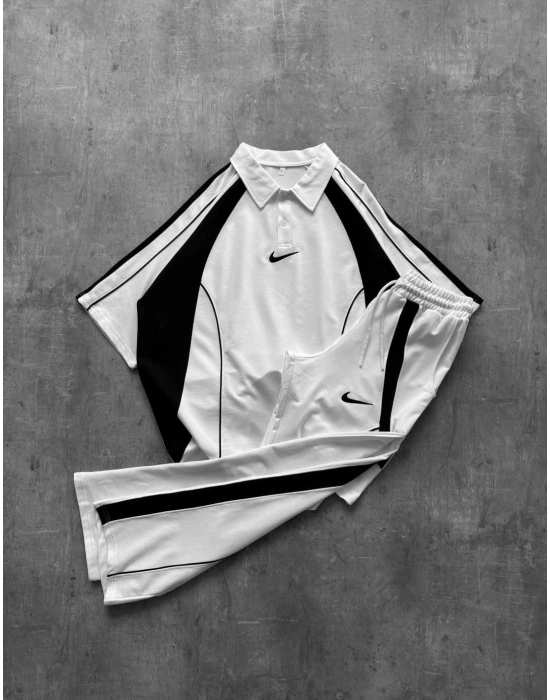 Nakış Detay Unisex Eşofman Takımı Beyaz