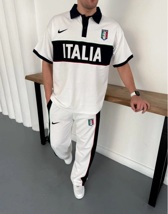 İtaly Unisex Eşofman Takımı Beyaz