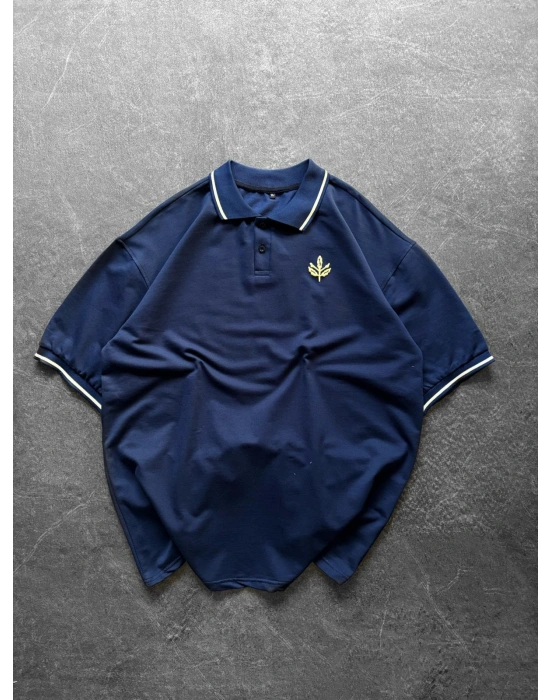 Özel Tasarım Palamut Desen Polo Yaka