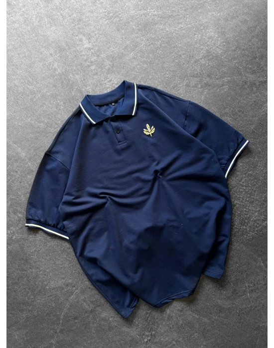 Özel Tasarım Palamut Desen Polo Yaka