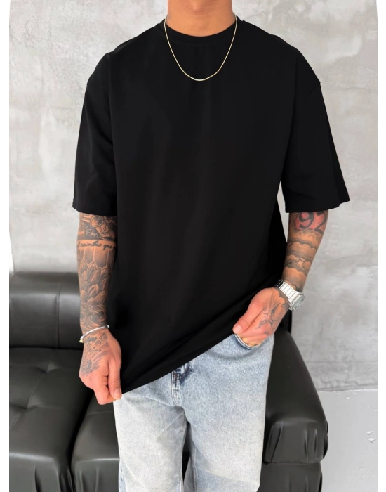 Basic Oversize Unisex Tshirt Siyahh