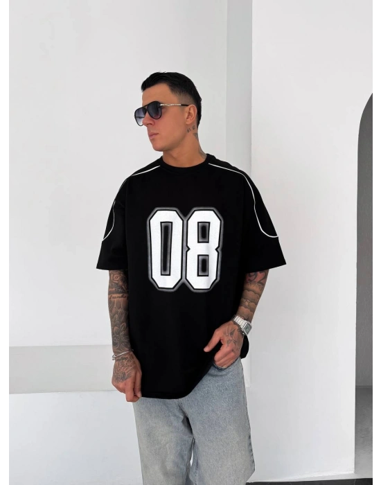 08 Oversize Unisex Tshirt Siyah