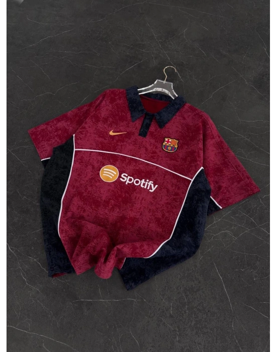 Spotfy Polo Yaka Unisex Tshirt Kırmızı