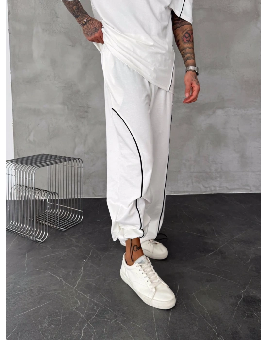 Paça Ayarlanabilir Nk Unisex Eşofman Takım Beyaz