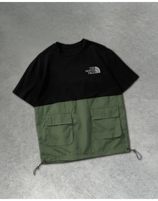 NF Cep Detay Oversize Tshirt Yeşil