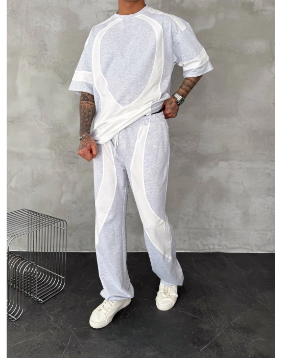 Parçalı Eşofman Takım Gri