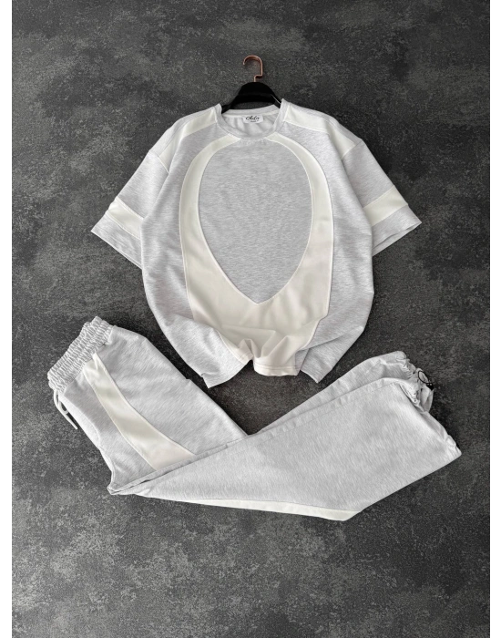 Parçalı Eşofman Takım Gri