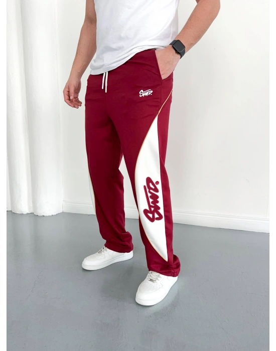 Bol Paça Swd Baggy Eşofman Kırmızı