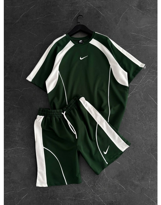 Oversize Nk Şortlu Takım Yeşil