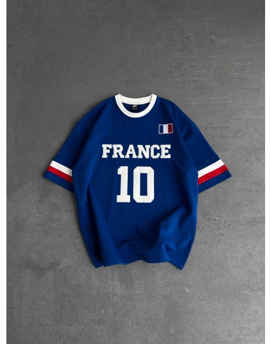 FRN Oversize Nakış Tshirt Lacivert