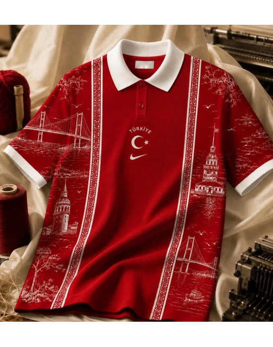 Özel Seri TRK Polo Yaka Kırmızı