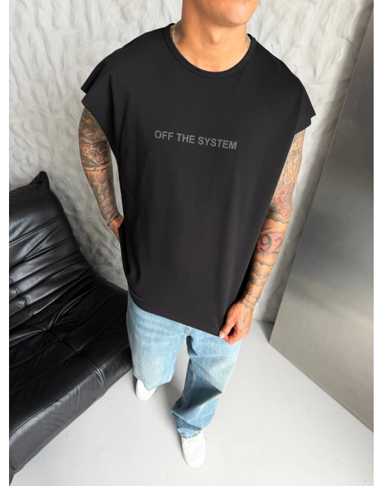 Sırt Detay Oversize Sıfır Kol Siyah