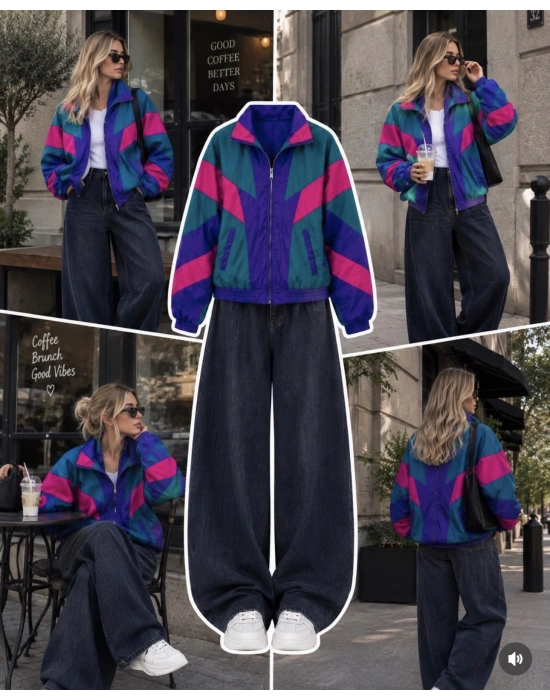 80 LER UNİSEX RETRO BOMBER CEKET