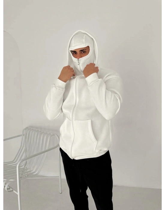 HODDİE KAR MASKE HIRKA BEYAZ