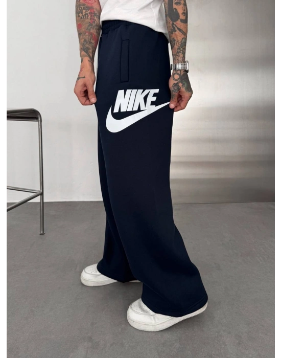 BASKI DETAY BAGGY OVERSİZE EŞOFMAN LACİVERT